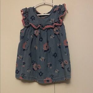 Tommy Hilfiger Denim Blue Dress with Floral Accents